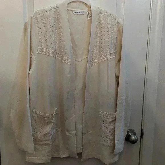 Isaac Mizrahi Live! French Terry Open Front Topper - Picture 3 of 9